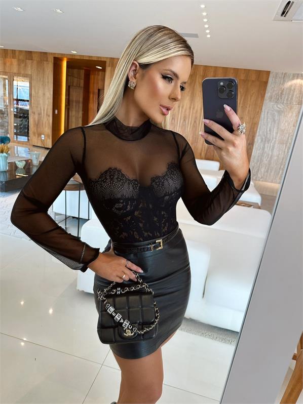 BODY TULE COM CORSELET
